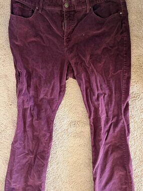 Vintage America 16W Burgundy Corduroy Bootcut Pants Vintage Boot-Y